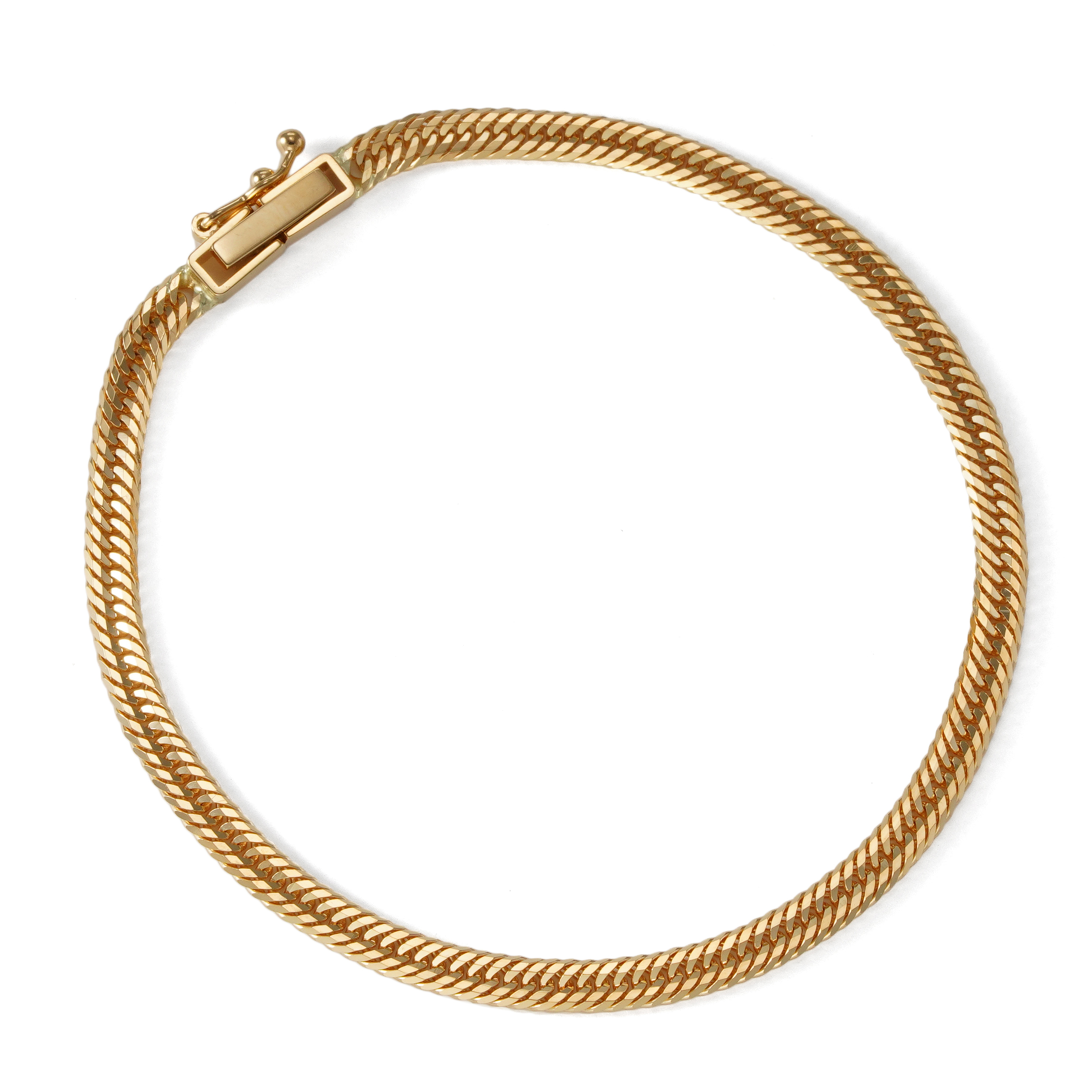 K18 18金 喜平ブレスレット 12面トリプル 4g 16cm 3.1mm幅 中折れ