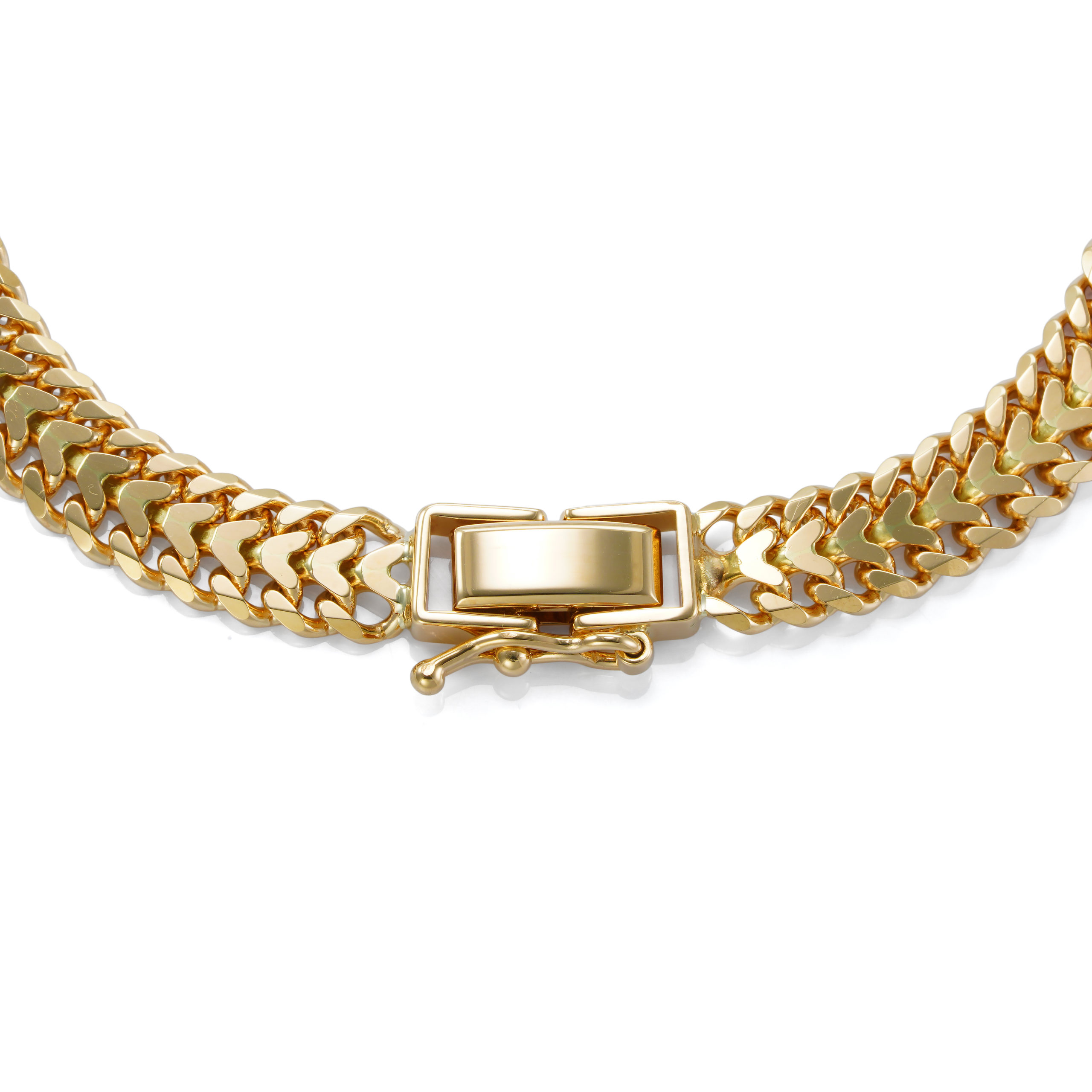 K18 18金 ハートビスマルク ブレスレット 6.5mm幅 選べるサイズ | SPERANZA