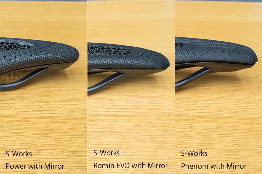 S-Works Phenom with MirrorはMirrorサドルの中で、どのような特徴な