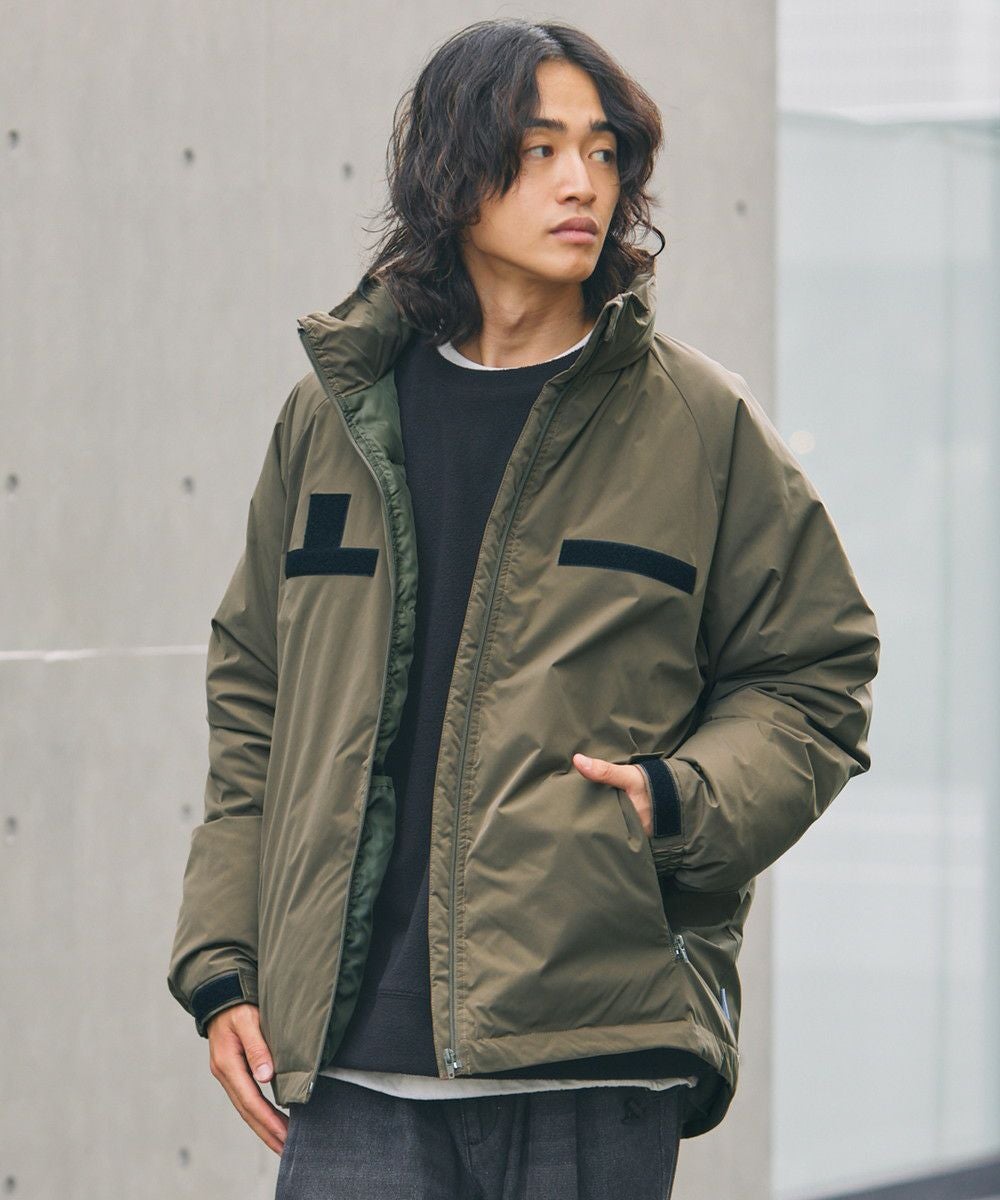 フィルパワー700機能性中綿裾ドローコードピスネーム付きミリタリー