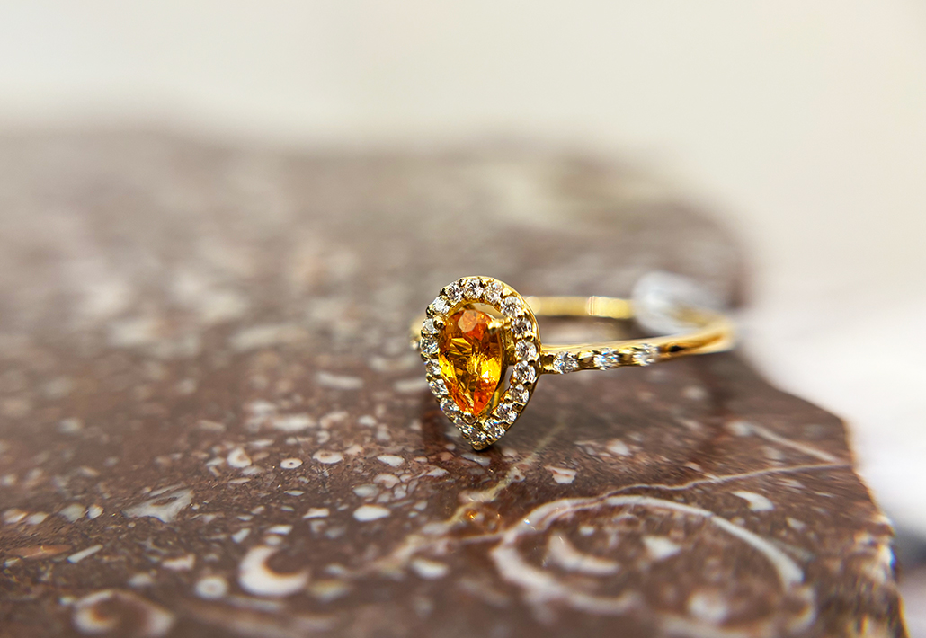 K18スペサルティンガーネットリング0.45ct_10万円均一