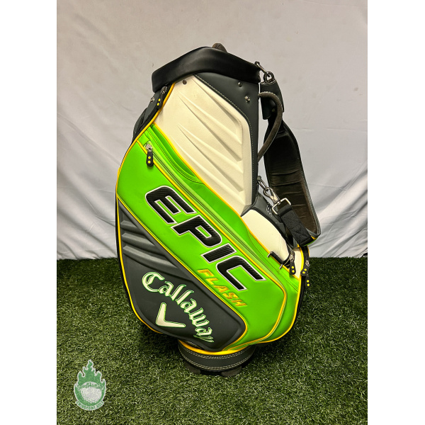 Used Callaway Epic Flash Tour Staff Golf Cart Carry Bag White