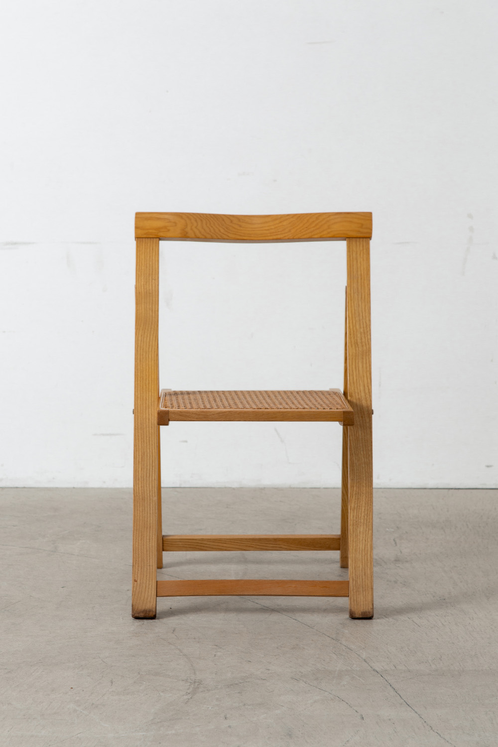 stoop | 'Trieste' Folding Chair by Aldo Jacober in Wood and Rattan