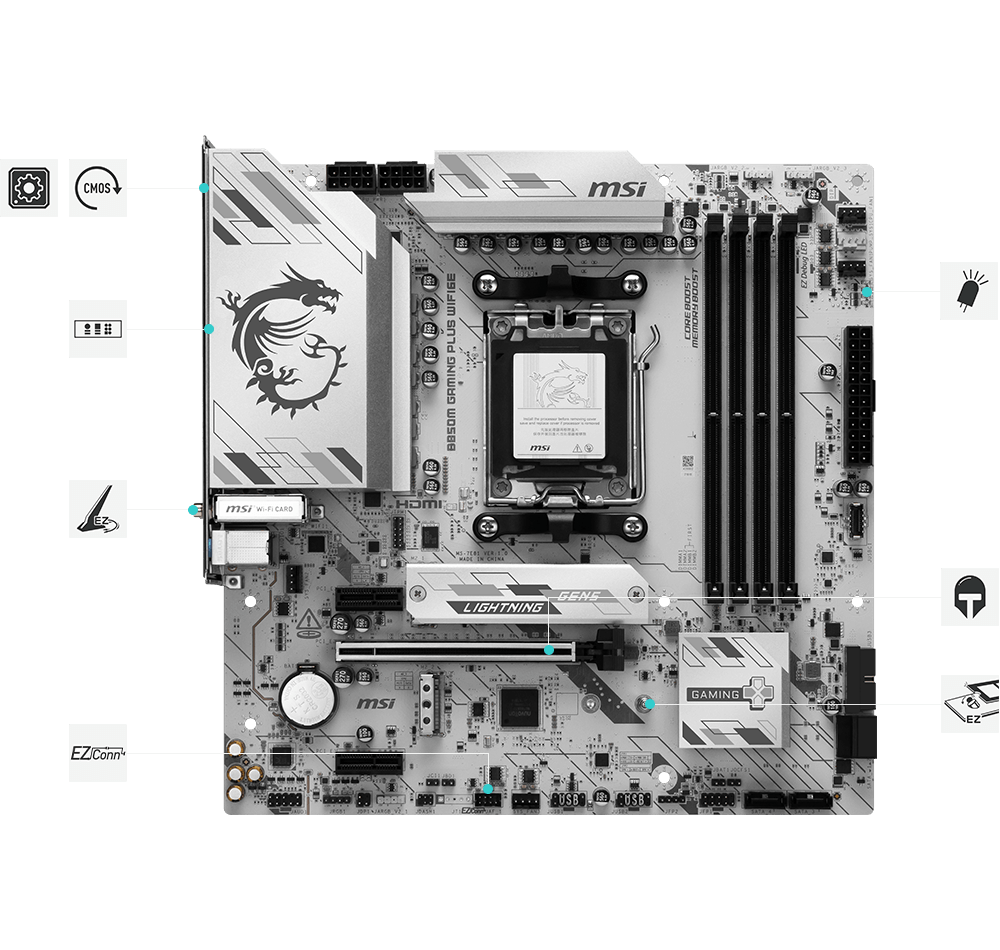 B850M GAMING PLUS WIFI6E | Gaming Motherboards｜Best Motherboard