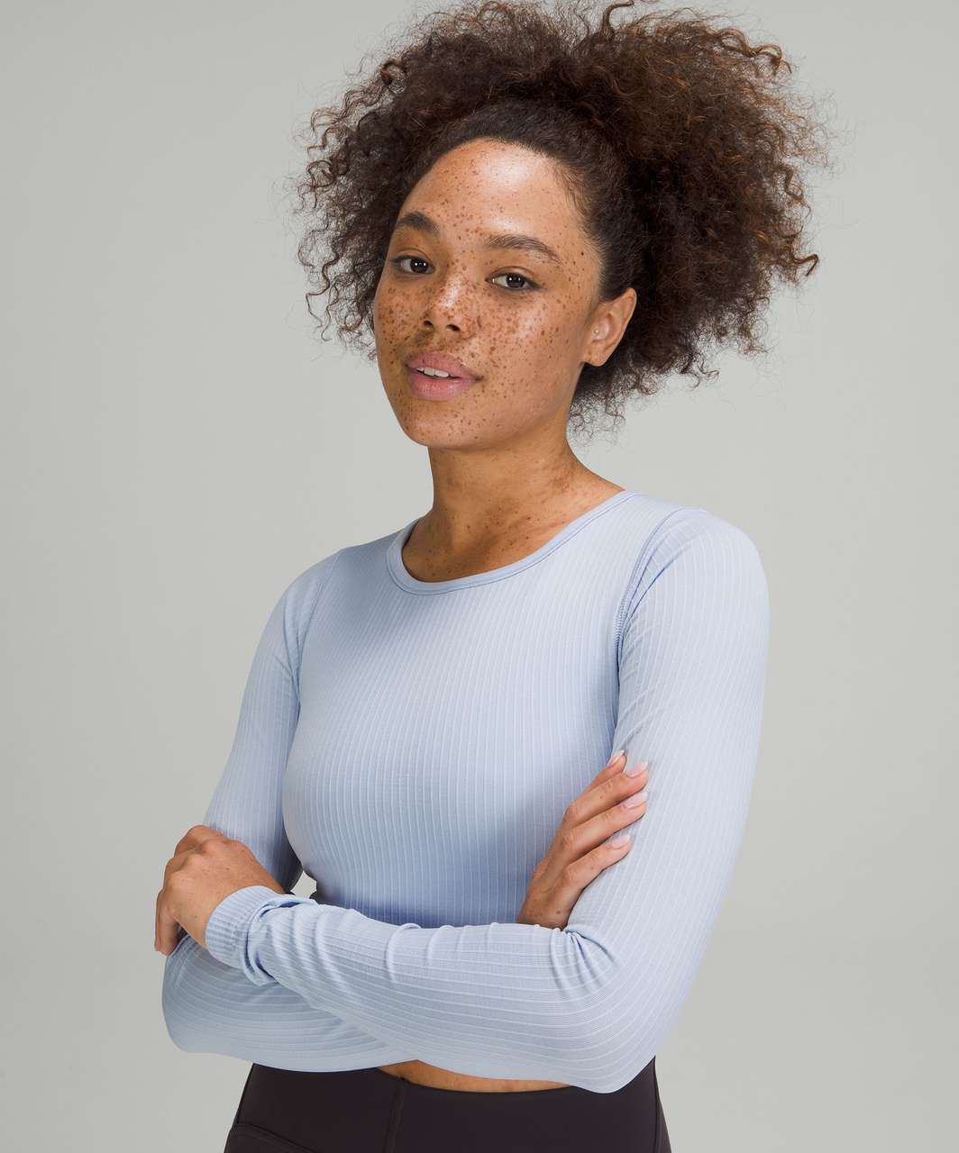 Lululemon Ebb to Street Long Sleeve Shirt - Blue Linen - lulu fanatics