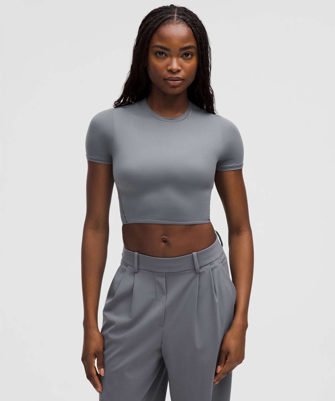 Lululemon Wundermost Ultra-Soft Nulu Crewneck Cropped T-Shirt