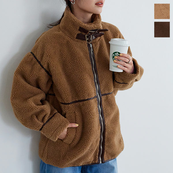 ネックベルトボアブルゾン[K986] | SALE！ - レディースファッション