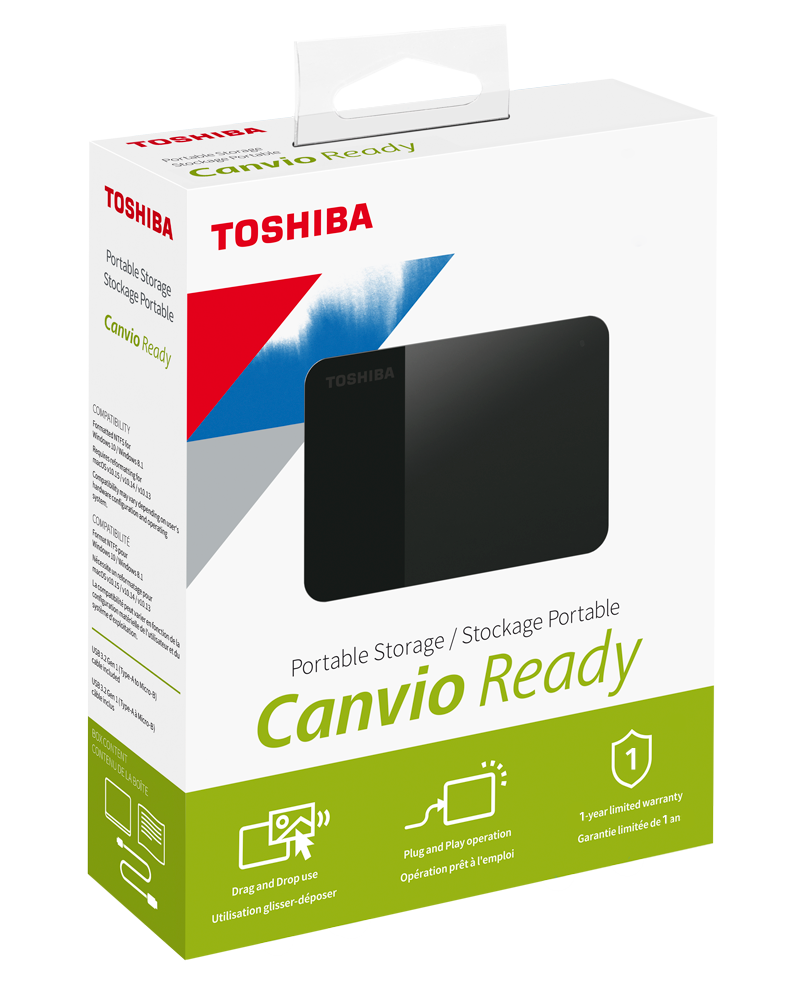 Portable Hard Drive for Easy File Storage | Toshiba Canvio Ready