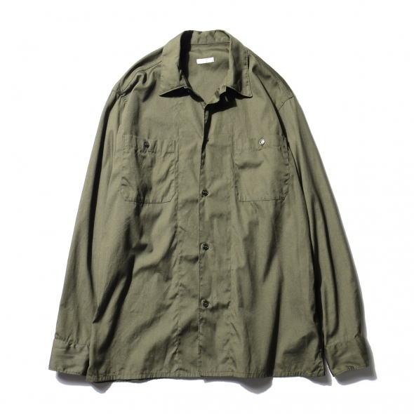 COMOLI / コモリ | オープンカラーシャツ - Olive | 通販 - 正規取扱店