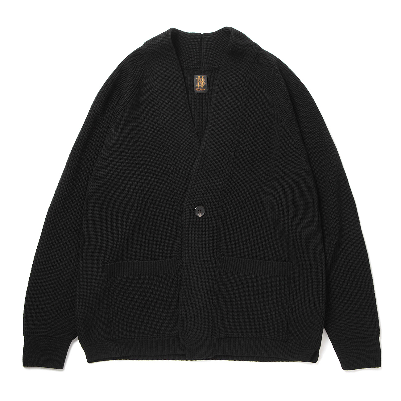 BATONER / バトナー | 1BUTTON CARDIGAN (メンズ) - Black | 通販