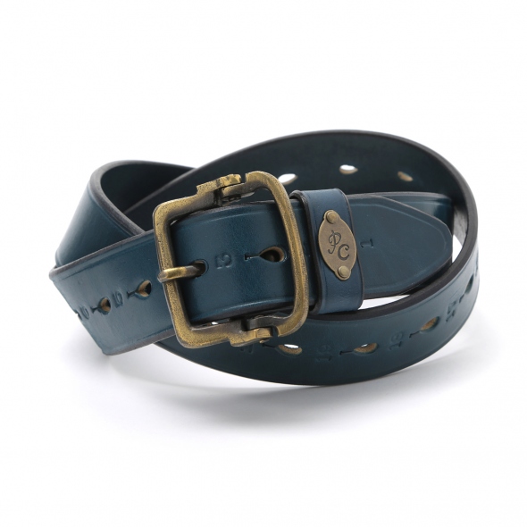 Porter Classic / ポータークラシック | LEATHER BELT - Blue | 通販