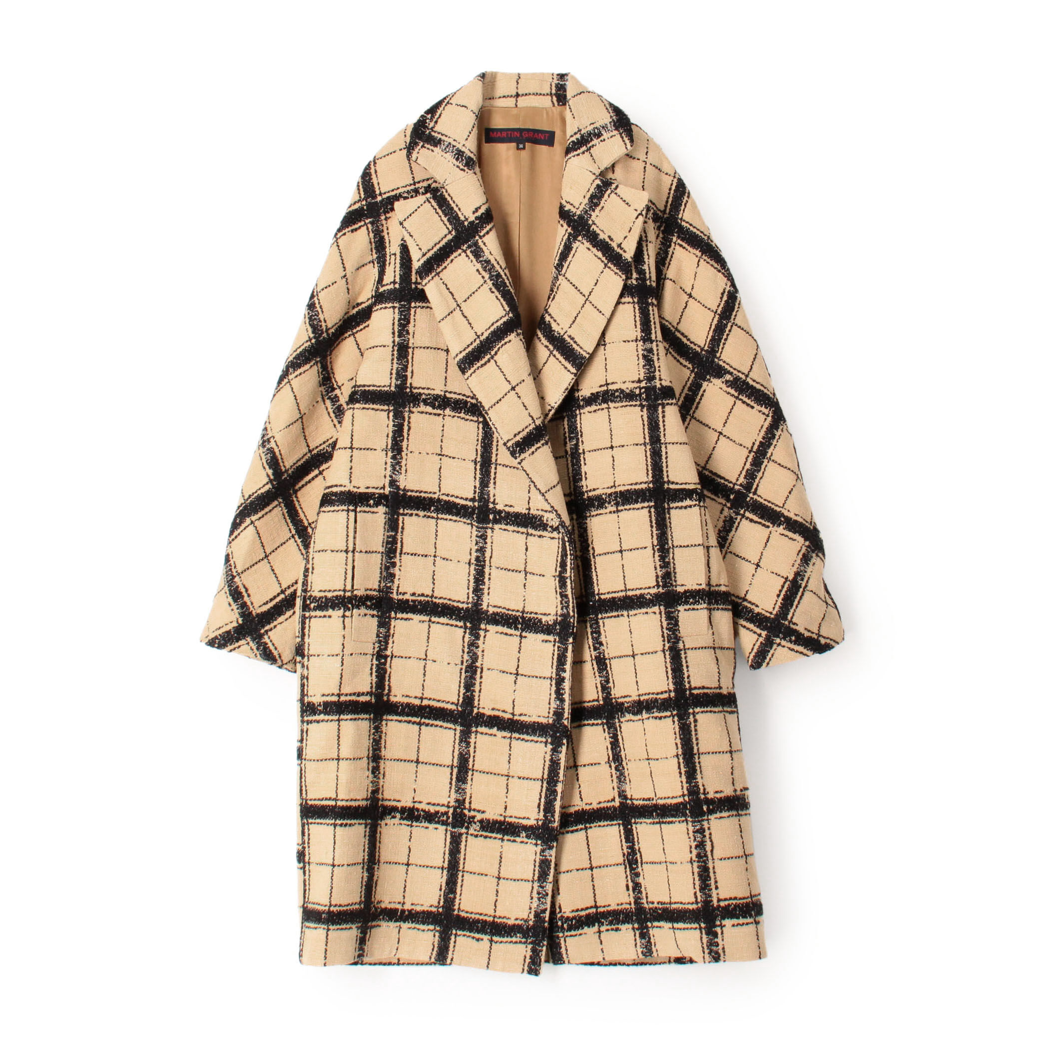 MARTIN GRANT COCOON COAT グレンチェック コクーンコート
