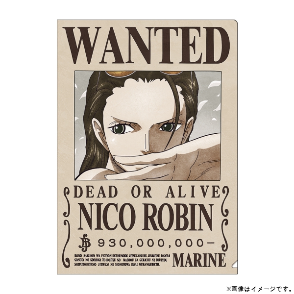 ワンピース】手配書クリアファイル ロビン 9億3000万