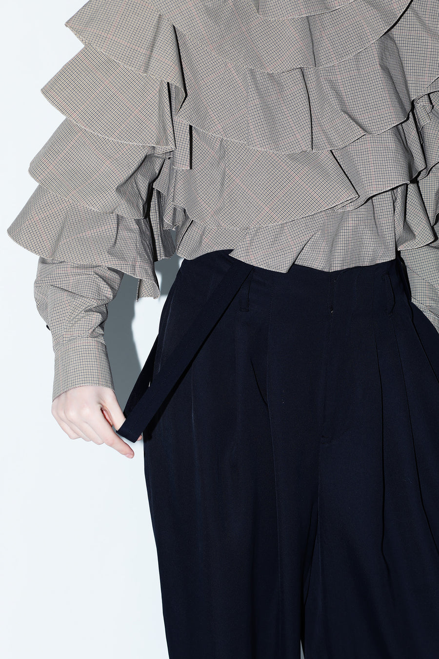 ACETATE TWILL SUSPENDER PANTS – TOGA ONLINE STORE