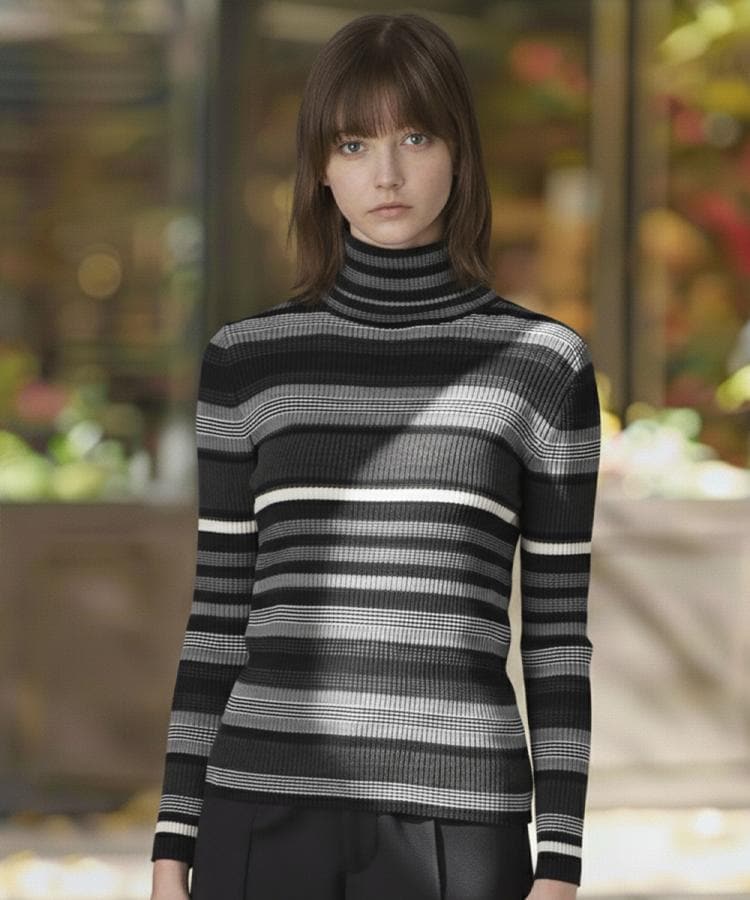 CLASSY.12月号掲載】シルクブレンドメリノウールリブプルオーバー