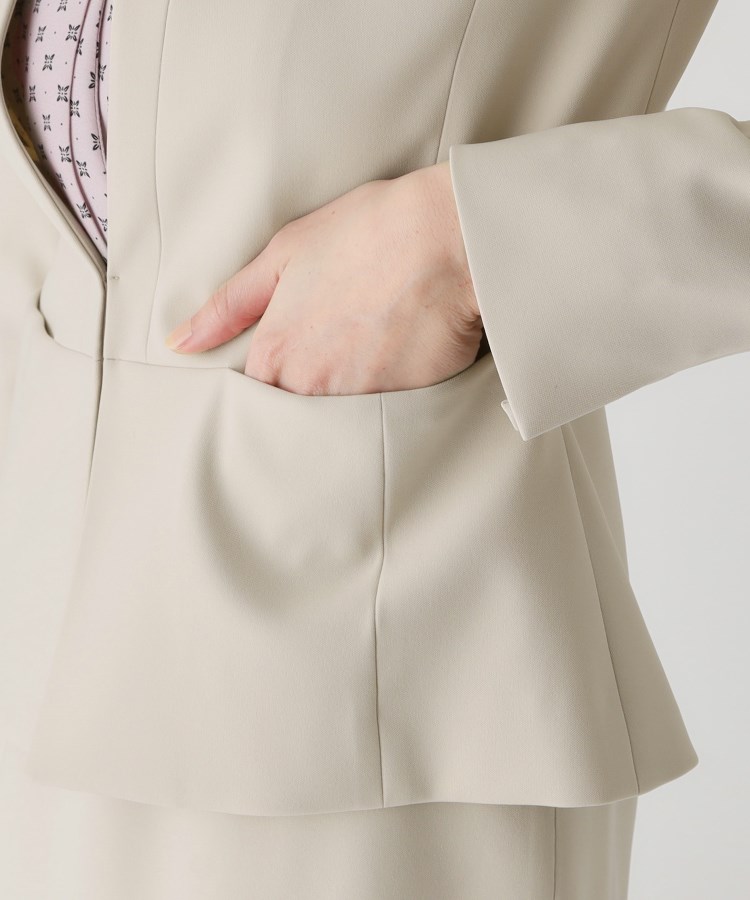 洗える／日本製】ノーカラージャケット（ノーカラージャケット