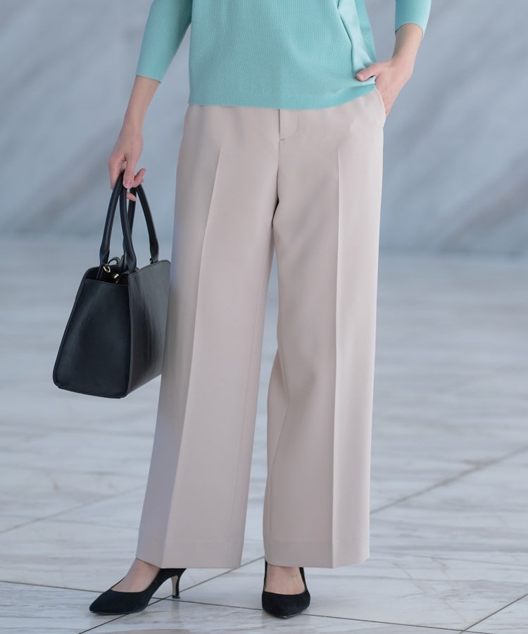 復活！褒められパンツ】ストレッチ ワイドパンツ（フルレングスパンツ