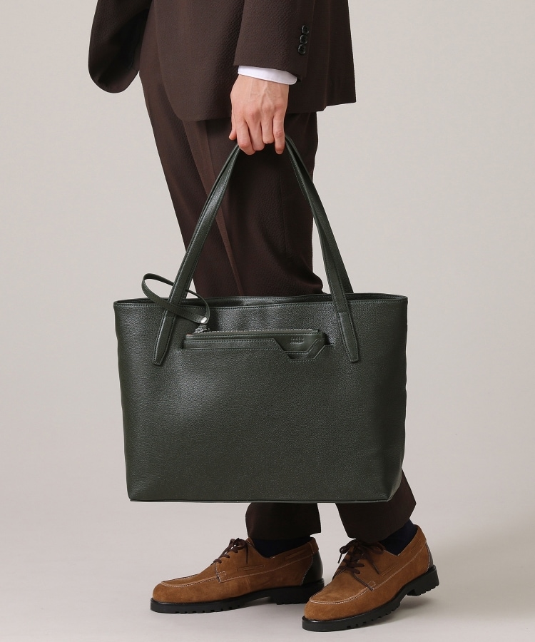 ポーチ付き】シュリンクレザートートバッグ（トートバッグ） | TAKEO