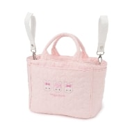 メゾピアノママ】ウサギアップリケ2wayトートバッグ（ママバッグ