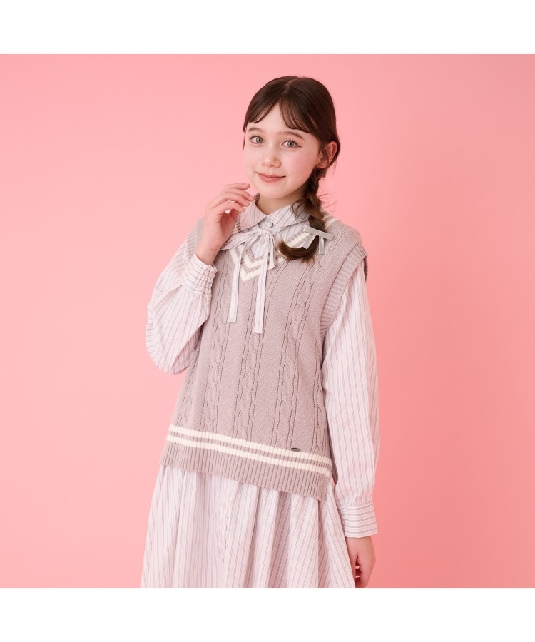 ニットベスト＆シャツワンピースセット（その他） | mezzo piano