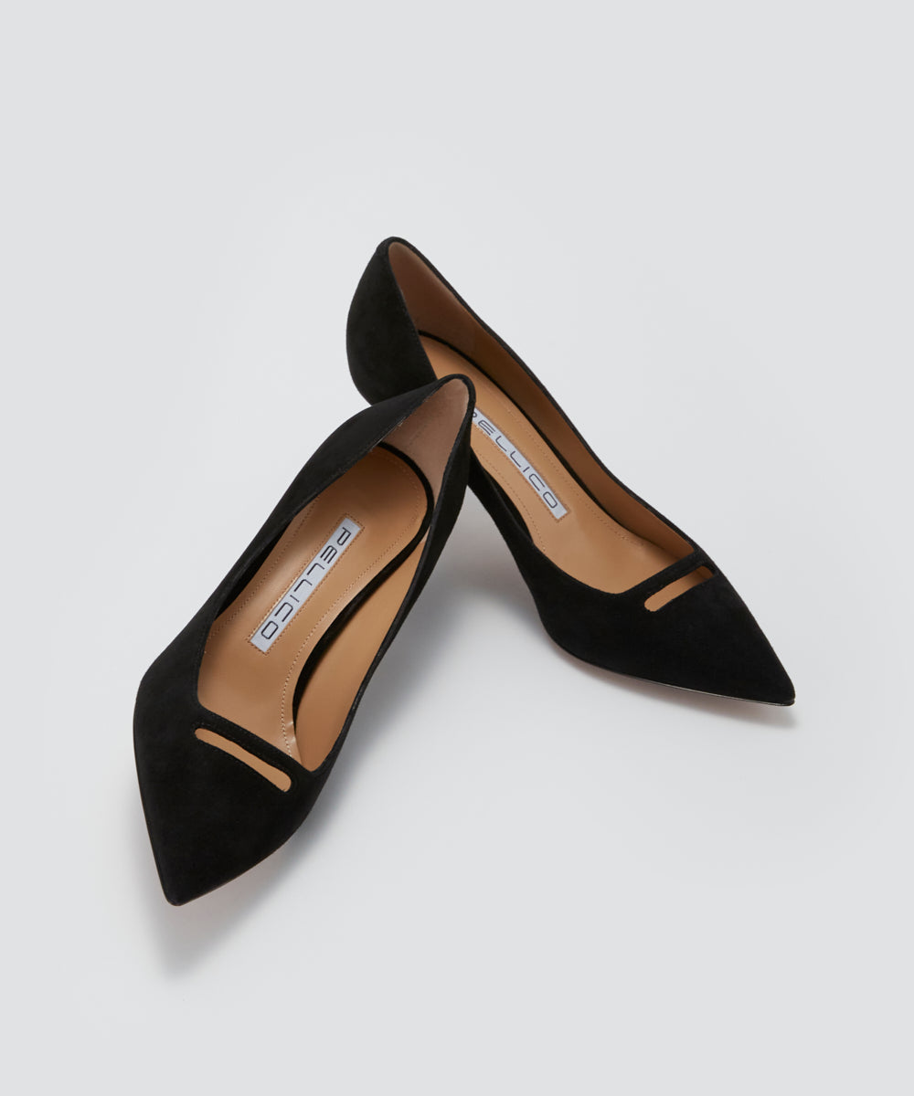 PELLICO | アネッリ スウェード パンプス 6.5cm BLACK - アマン