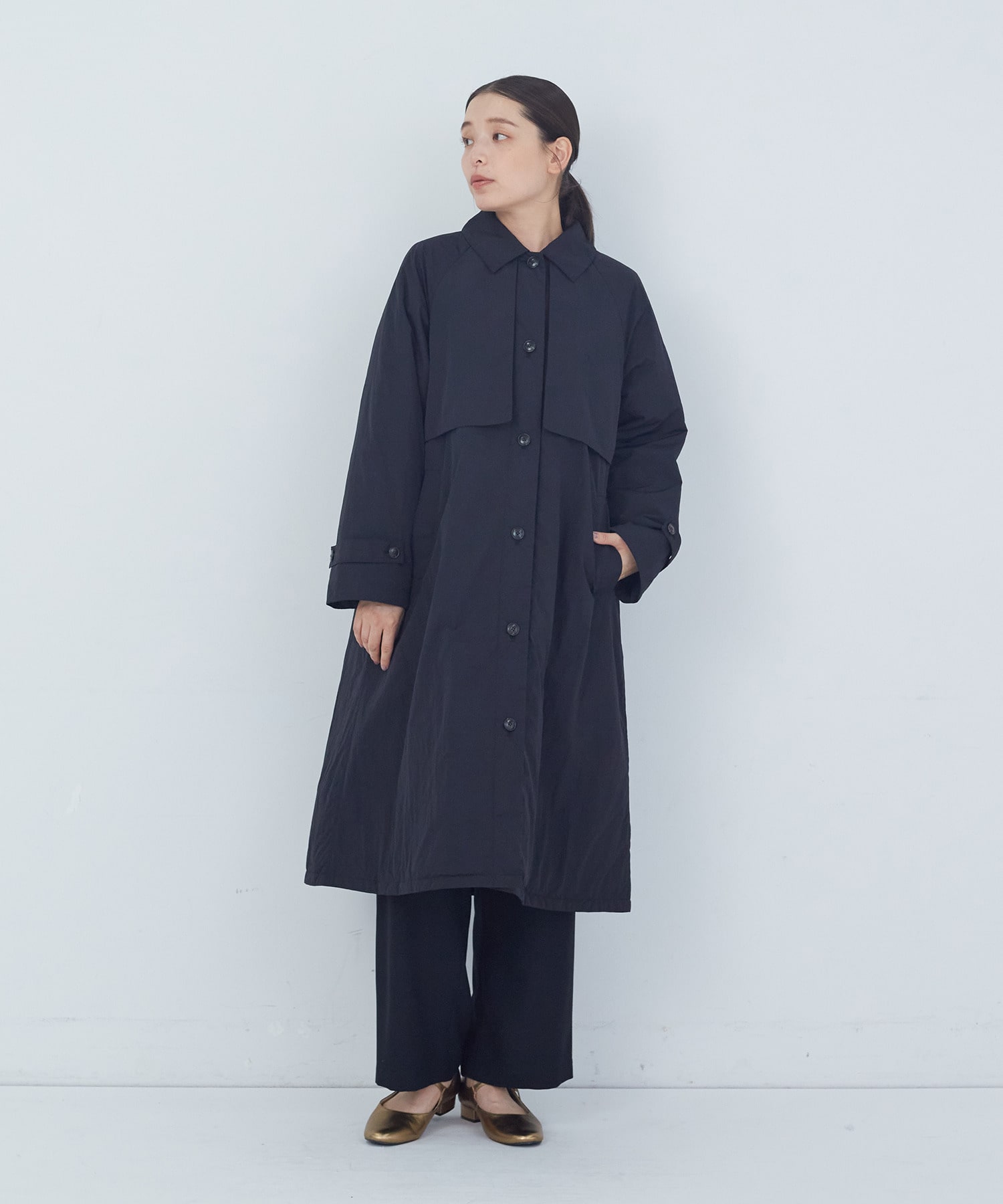 トレンチ風ナイロン中綿コート｜BIGI online store - ビギ オンライン