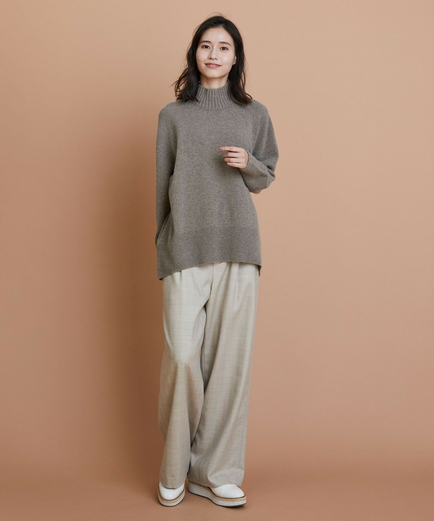 カシミヤ混ハイネックニットプルオーバー｜BIGI online store - ビギ