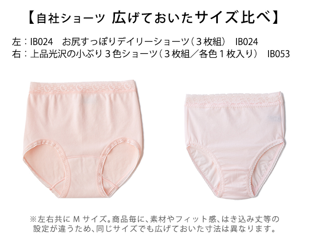 お尻すっぽりデイリーショーツ（3枚組） IB024 │ 通販 │ シャルレ