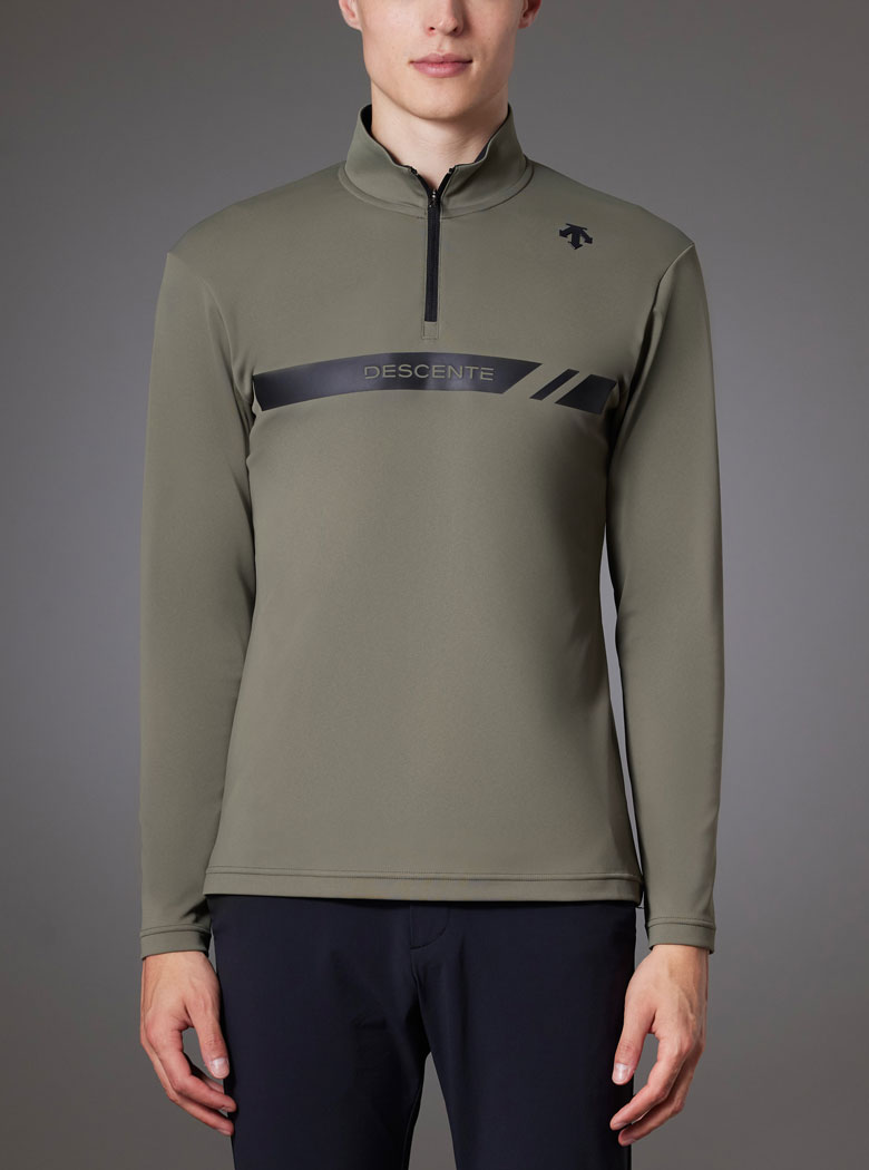 ハーフジップベアスムース裏起毛長袖シャツ | デサントゴルフ公式