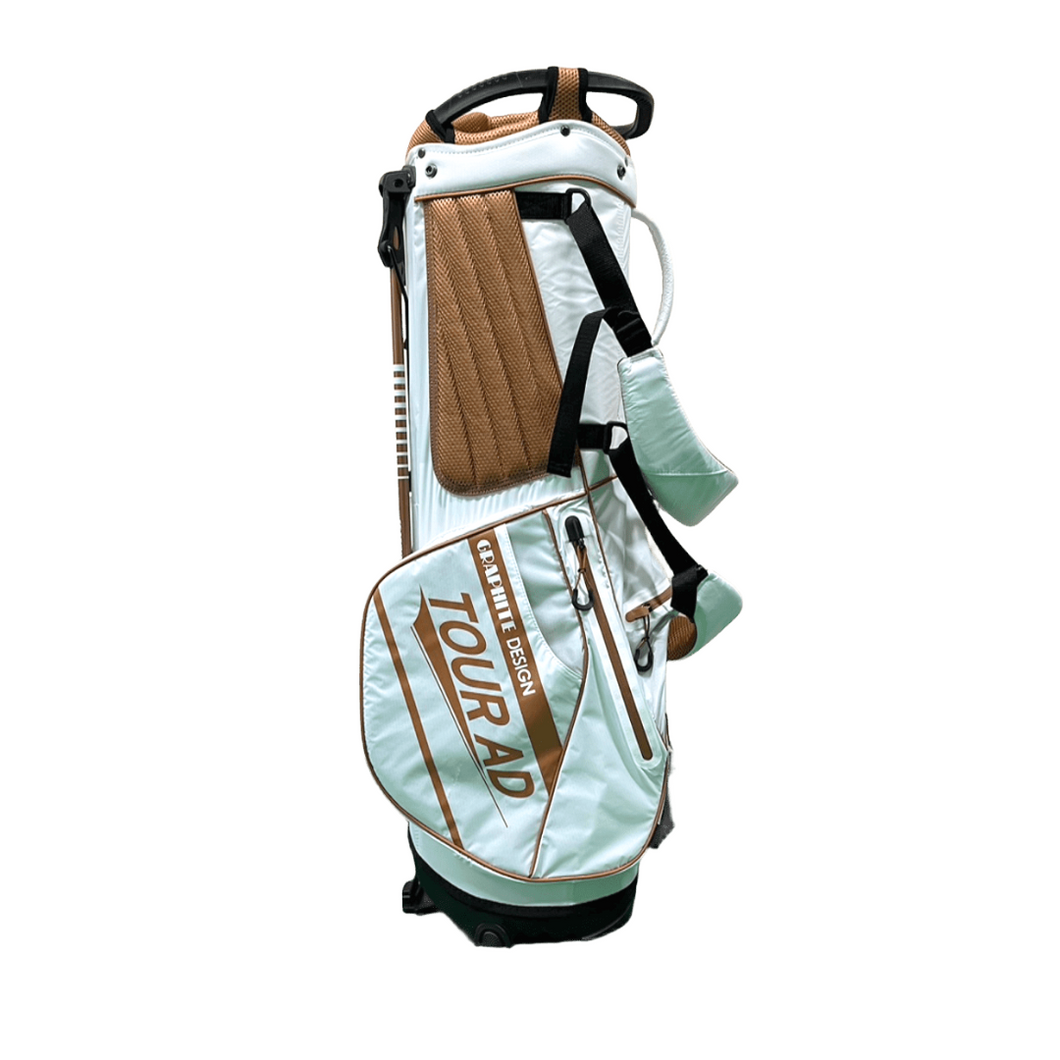 TOURADオリジナルスタンドキャディバッグ ホワイト/カッパー