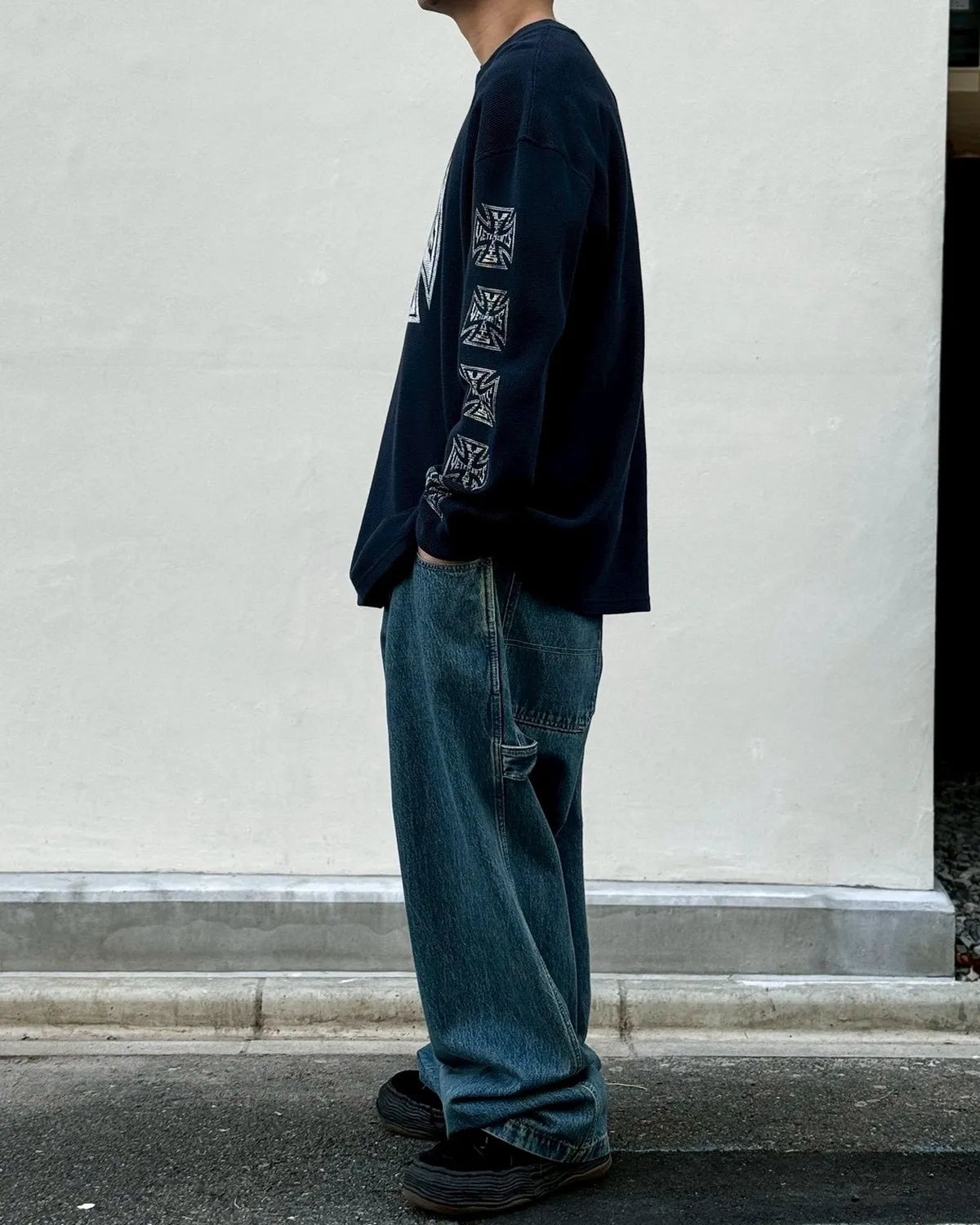 VETEMENTS (ヴェトモン) / BIKER CROSS WAFFLE LONGSLEEVE | 公式通販