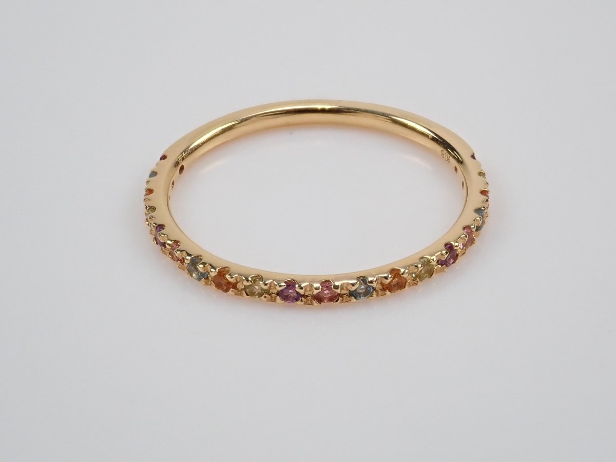 K18アメジスト・アクアマリン・ピンクトルマリンリング