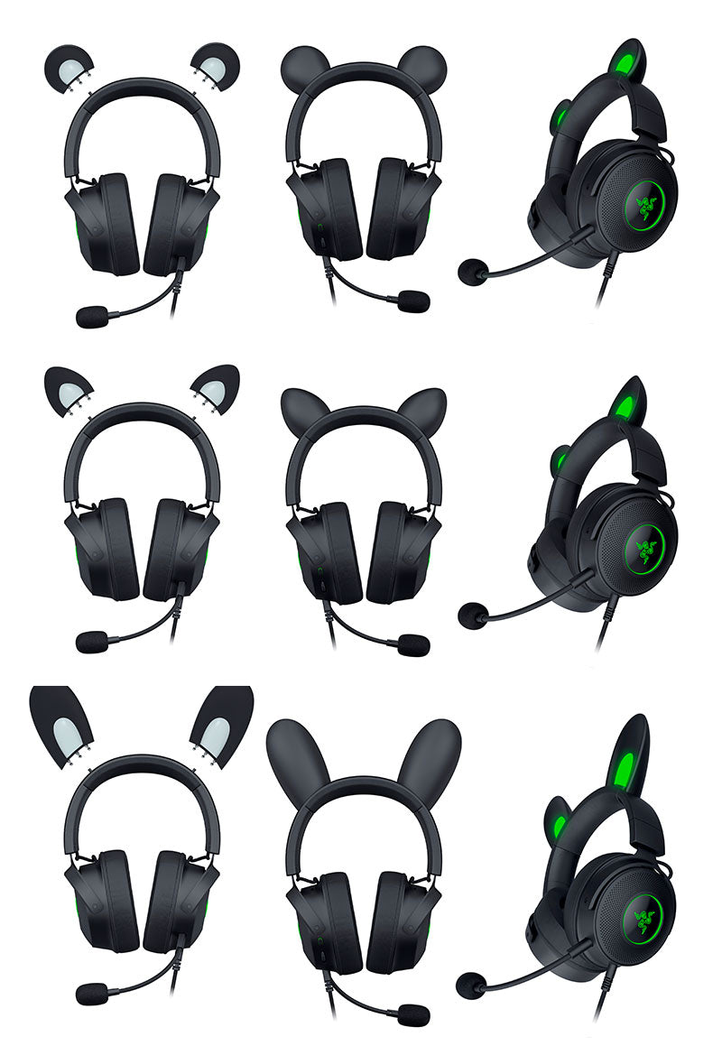 Razer Kraken Kitty V2 Pro 有線 ゲーミング ヘッドセット ネコミミ