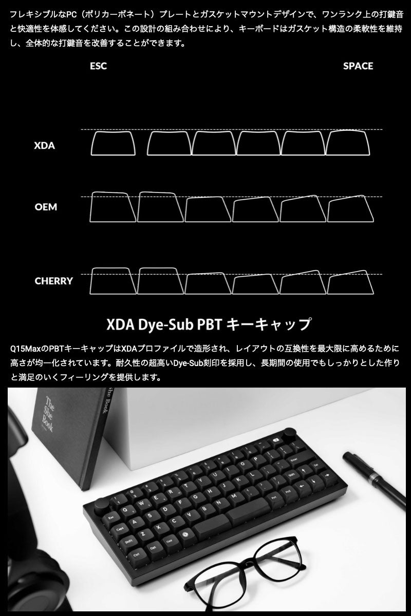 Keychron Q15 Max ワイヤレス メカニカルキーボード Mac英語配列