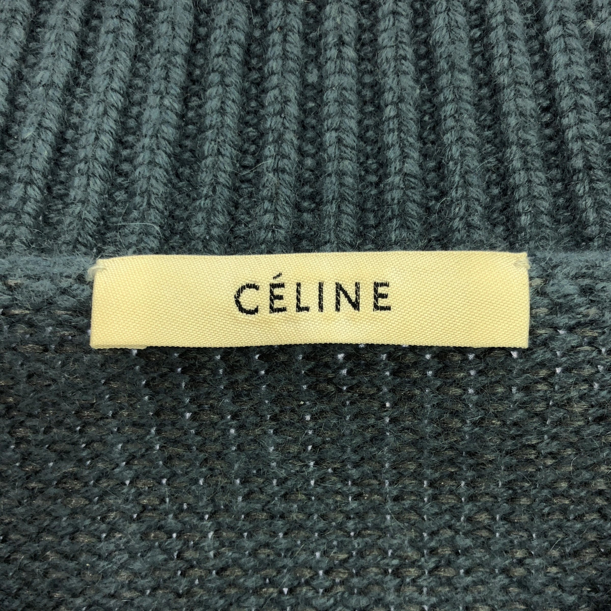 CELINE / セリーヌ | フィービー期 カシミヤ混 Vネック チャンキー