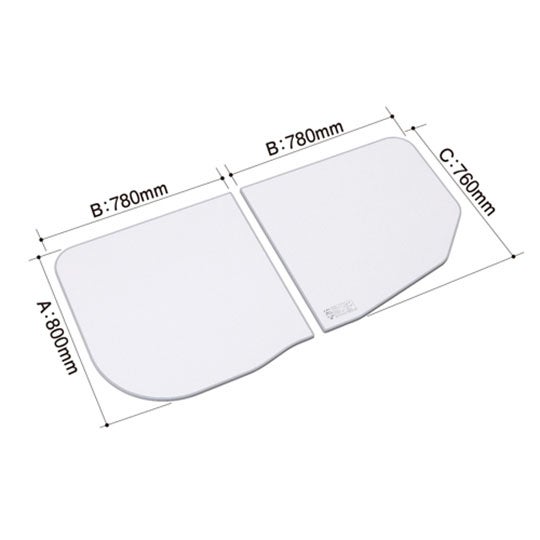 LIXIL・INAX 薄型保温組フタ [YFK-1676B(2)R-D4] 1600オーバル浴槽用