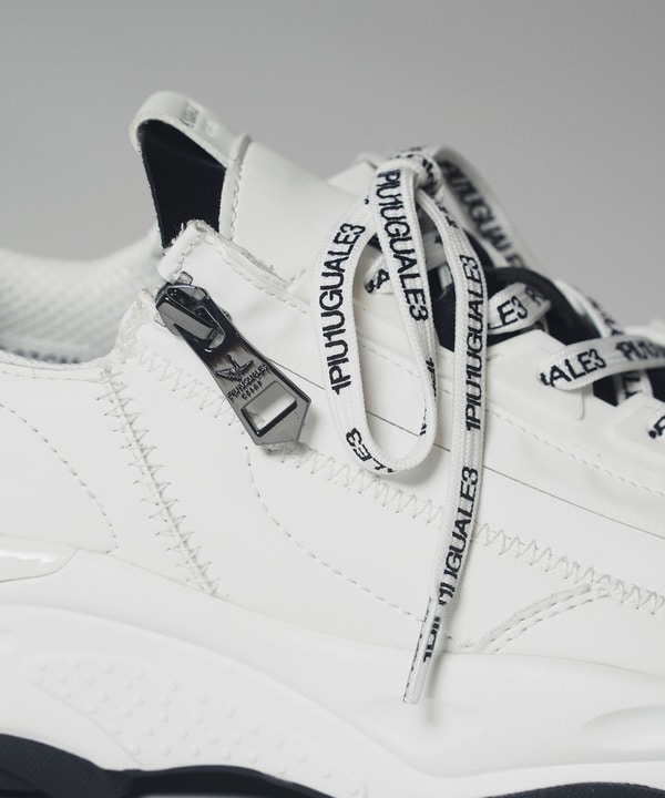 1PIU1UGUARE3別注】バイカラーサイドZIPスニーカー｜メンズ