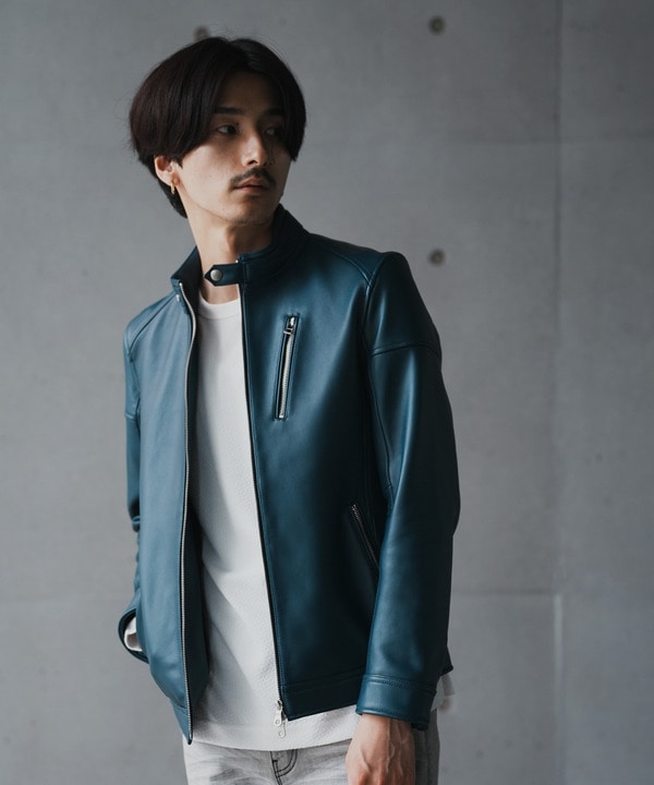 SHEEP LEATHER/シープレザー シングルライダースジャケット｜メンズ