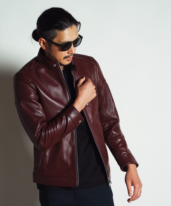 SHEEP LEATHER/シープレザー シングルライダースジャケット｜メンズ