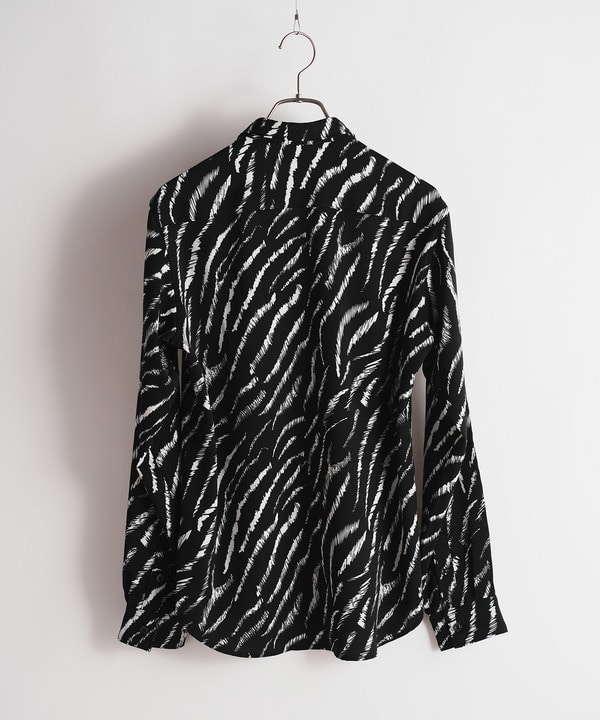ゼブラ柄プリントレギュラーカラーシャツ｜メンズファッション通販