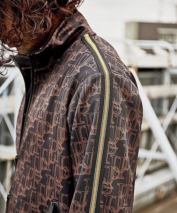 JUST PLAY】プリントストレッチトラックジャケット/ジャージ&lt