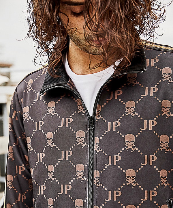 JUST PLAY】プリントストレッチトラックジャケット/ジャージ&lt