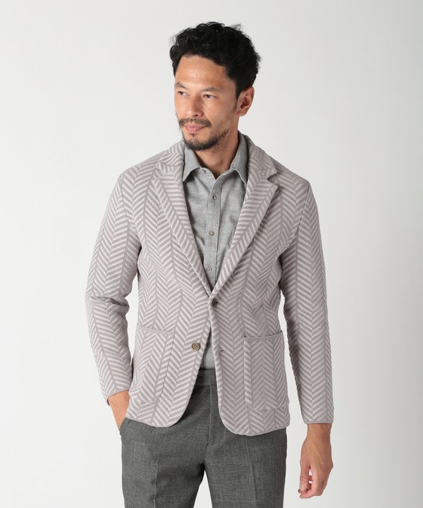 ヘリンボーンニットジャケット｜メンズファッション通販 MEN'S BIGI