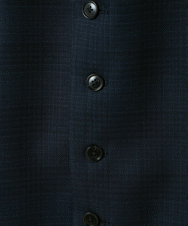 ミックスヤーンブッチャーチェックリバーシブルベスト｜メンズ