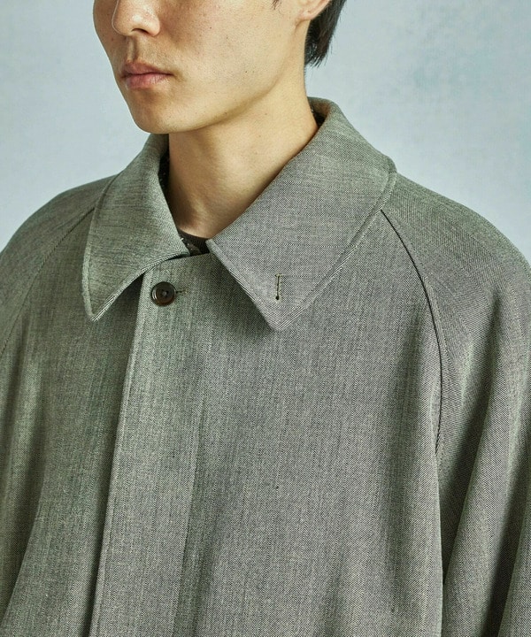 ヘリンボーンダブルクロス ステンカラーコート＜2WAYストレッチ