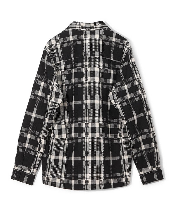 Wax London/ワックスロンドン】Whiting バスケット織チェック柄シャツ