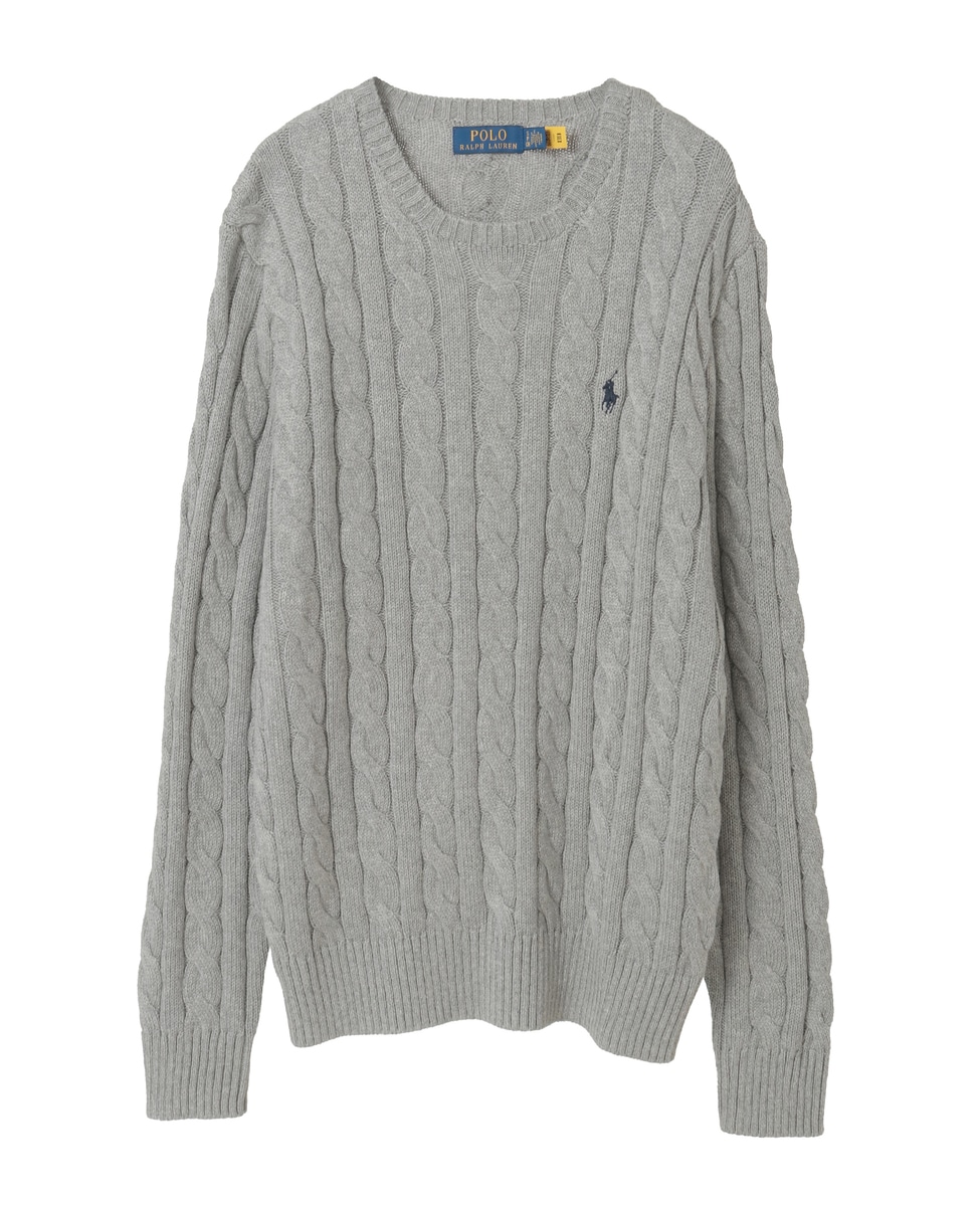 POLO RALPH LAUREN/ポロラルフローレン】コットンケーブルクルーネック