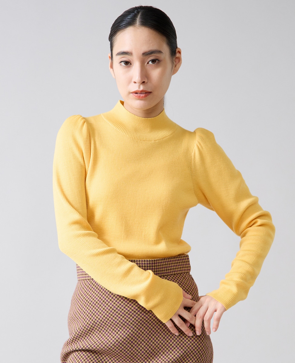 パフスリーブリブニット｜TIARA（ティアラ）｜商品詳細｜メルローズ