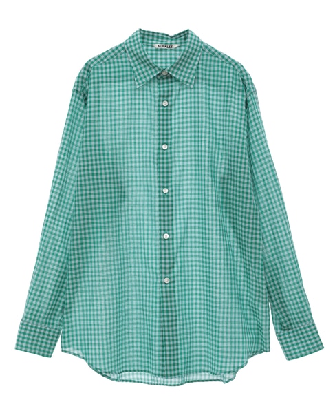 AURALEE/オーラリー】AIRY LIGHT COTTON CHECK BIG SHIRT｜martinique