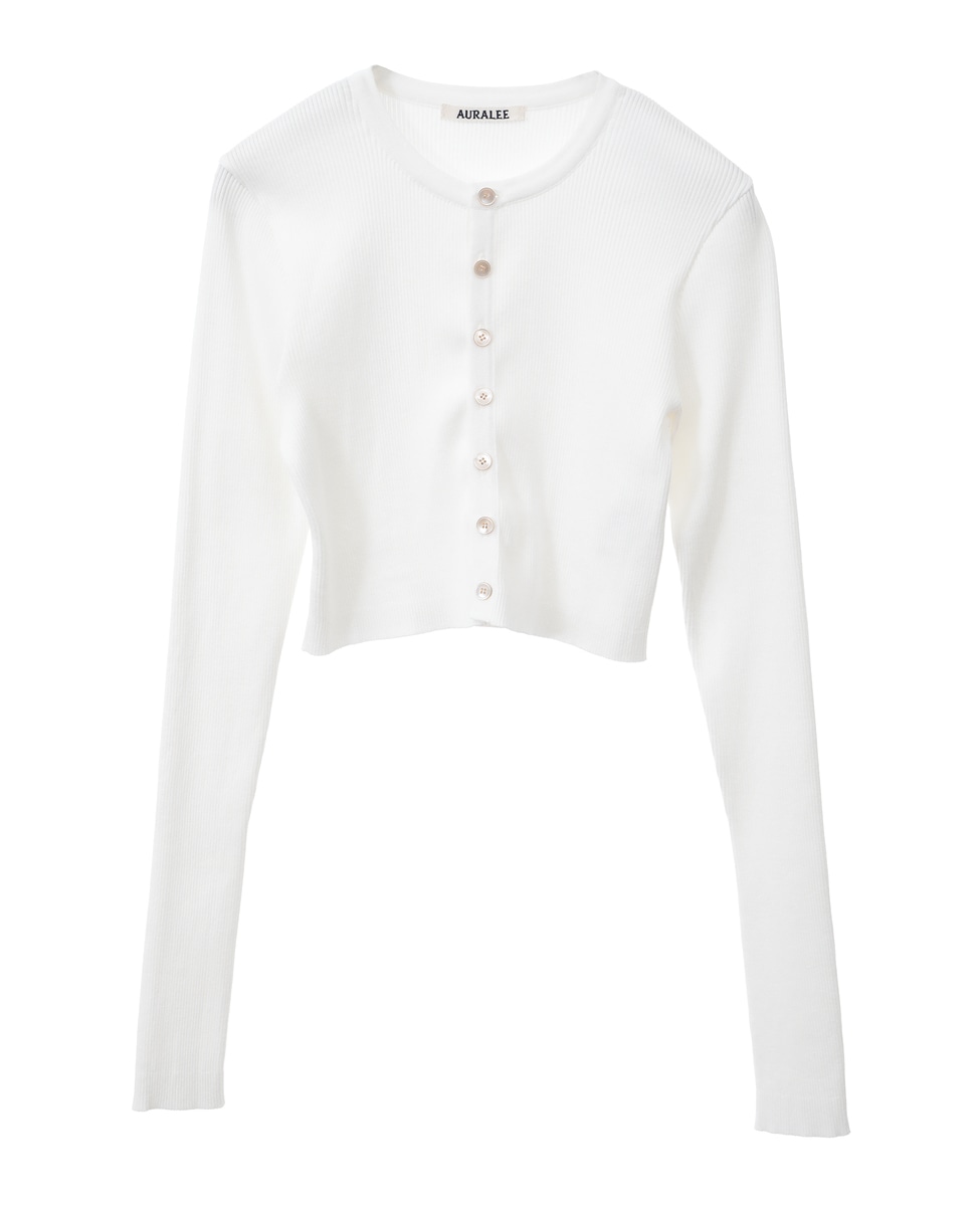 AURALEE/オーラリー】*COTTON HIGH GAUGE RIB KNIT CROPPED CREW NECK